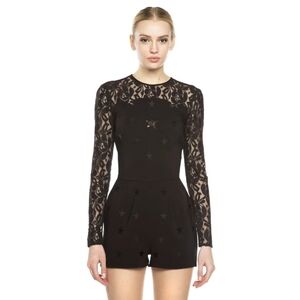 Torn By Ronny Kobo Star Romper Bayla Lace Small